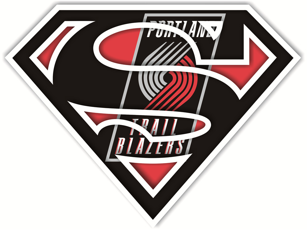 Portland Trail Blazers superman iron on heat transfer